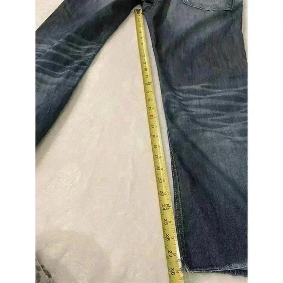 Buffalo David Bitton Mens Designer Jeans 36x28 Super Slim Button Fly Distressed - Picture 4 of 6